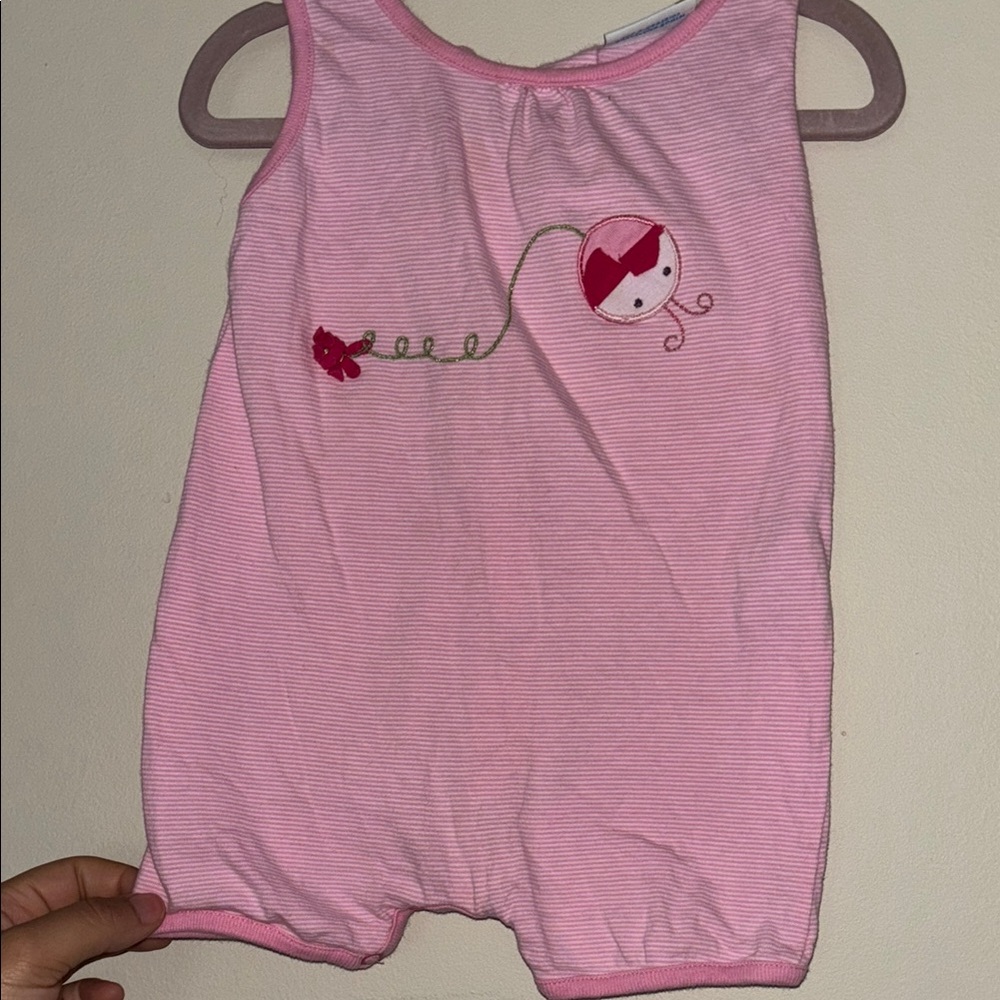 Pink Striped Kids Romper